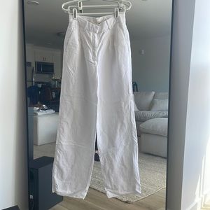 Aritzia Linen white pants